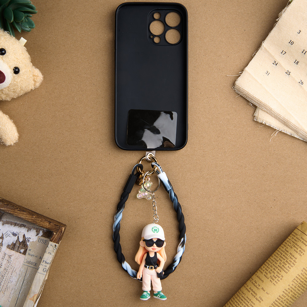 Custom 3D Figure From Photo Colorful Silicone Phone Lanyard Charm Personalized Decoration Gift for Friends Couples Lovers