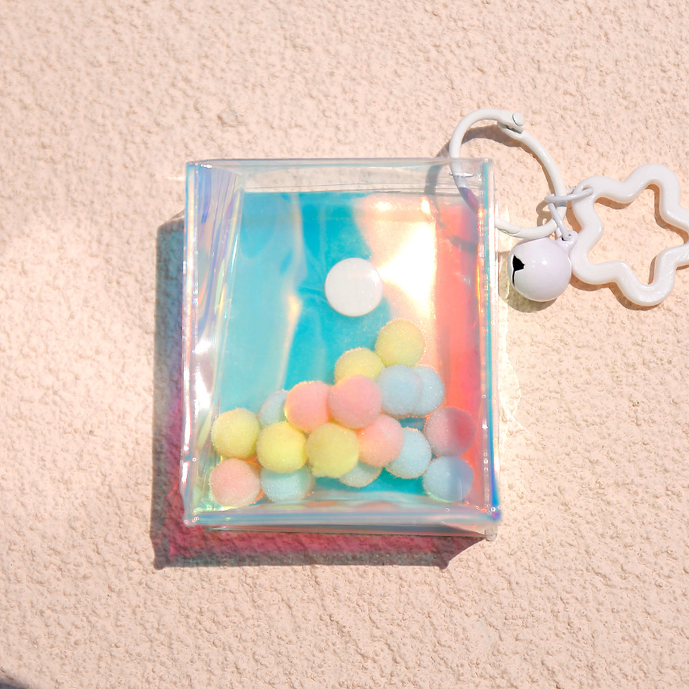 PVC Case 3D Figure Charm Charm Accessory Laser Rainbow Shiny Decorative Gift for Lovers