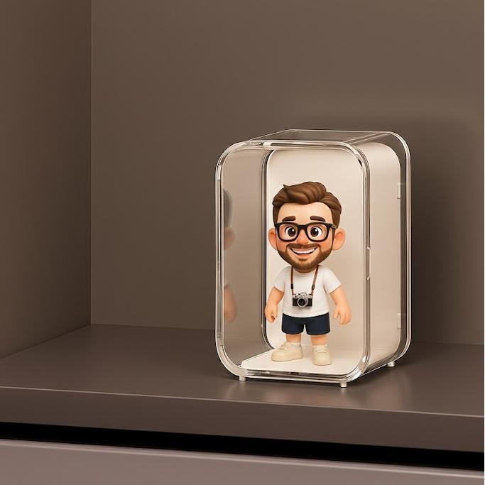 Custom 3D Figurine in Acrylic Display Box Personalized Mini Doll Unique Gift for Birthday Christmas Anniversary