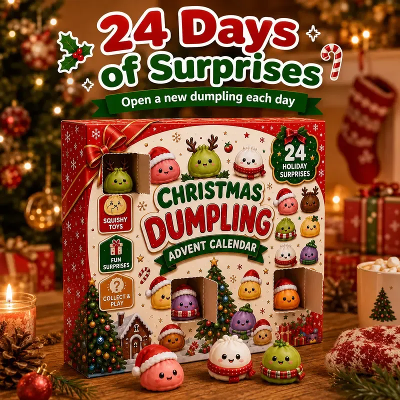 Calendrier De L'Avent 2026 En Forme De Raviolis : Des Cadeaux Surprises Tout Doux Pour Les Enfants Et La Famille ! - 
