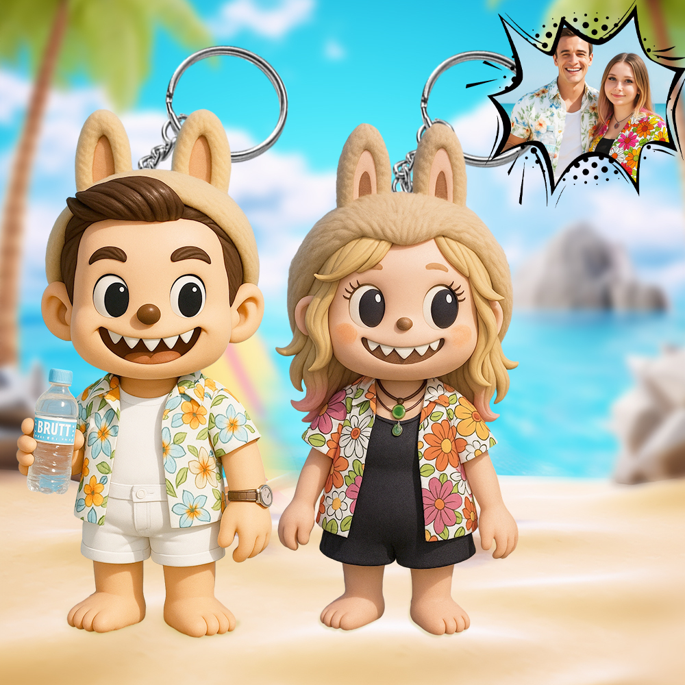 Custom 3D Cartoon Figure with Mischievous Expression and Unique Character Design