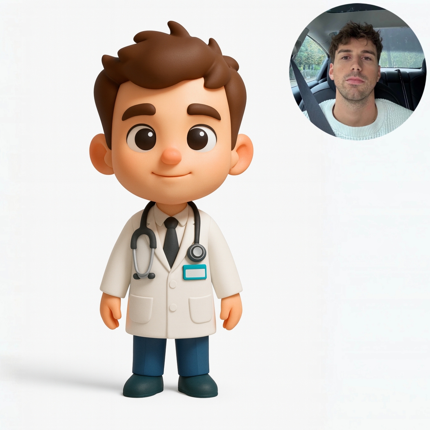 Custom 3D Figure Doctor Wearing Careers & Professionals Medical Doctors Personalized Figure