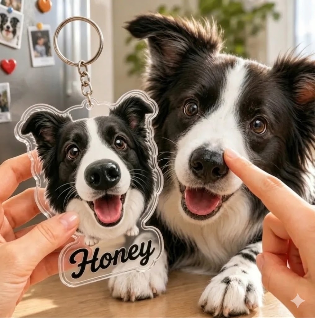 Autocollant Personnalisé D’aimant De Réfrigérateur Spongieux De Nez De Chien – Jouet Personnalisé De Compression De Nez D’animal De Compagnie Avec Le Visage Et Le Nom Personnalisés - 