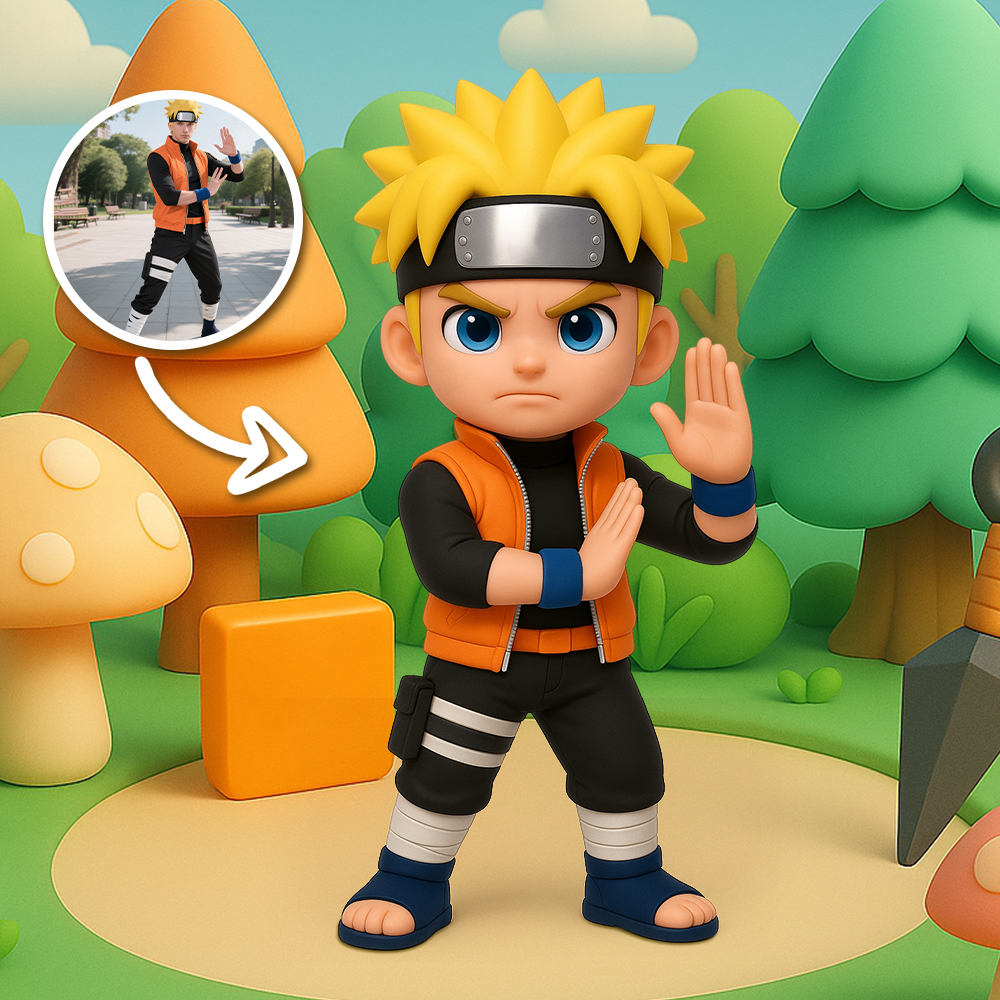 Custom 3D Cartoon Figure from Your Cosplay Photo Chibi Style Character Replica Figurine