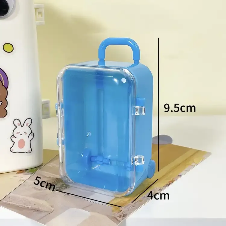 Movable Mini Suitcase Storage Box Creative Display Case for Action Figures & Collectibles