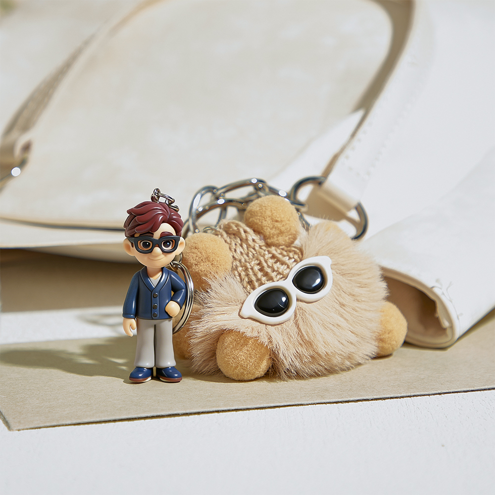 Porte-clés Personnalisé À Partir De Votre Photo, Avec Porte-clés En Peluche. Cadeau Romantique Et Unique Pour Elle, Idéal Pour Un Anniversaire, La Saint-valentin Ou Un Anniversaire De Mariage. - 