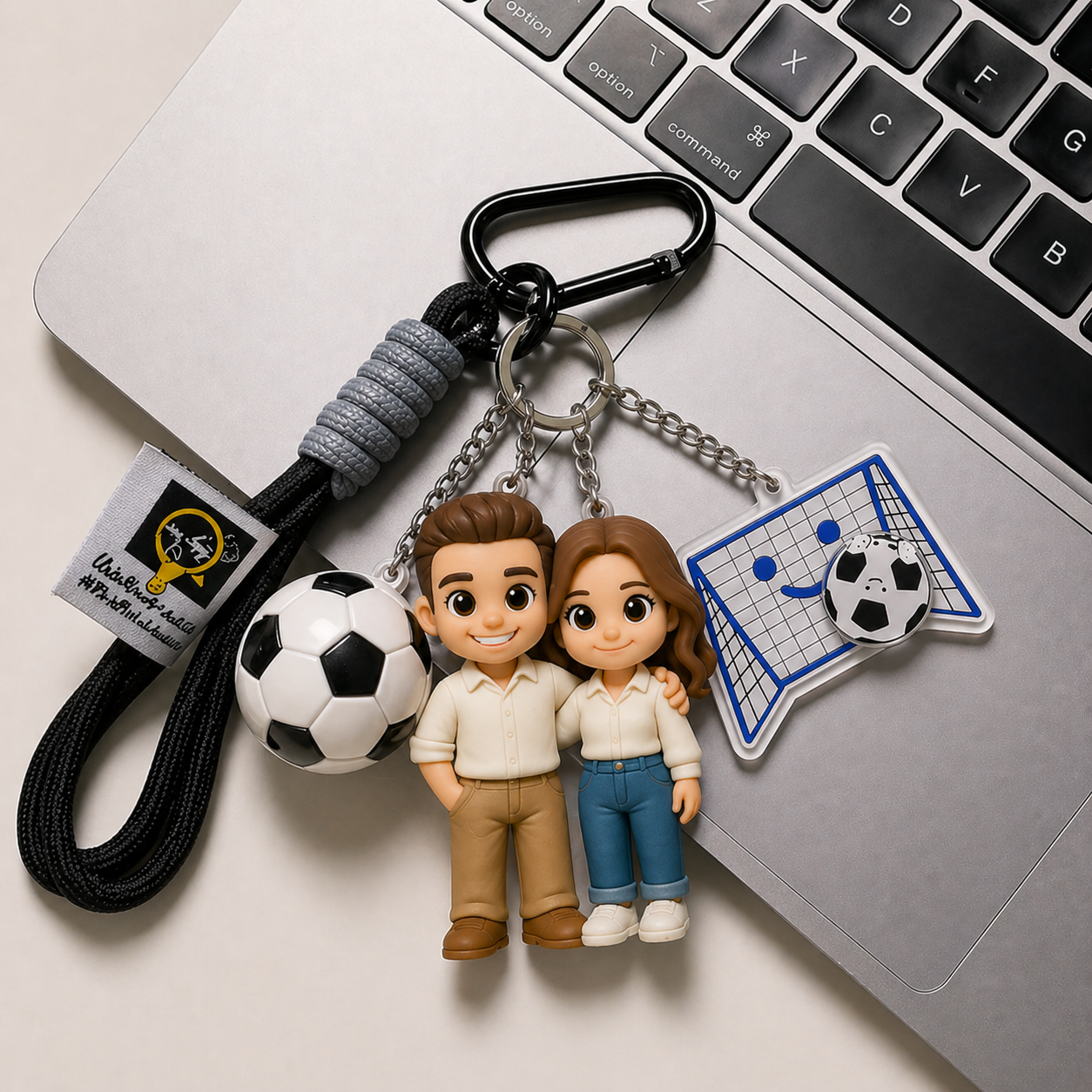 Porte-clés de Figue 3D personnalisé, Photo personnalisée, journée du jeu de la fièvre du Football, cadeau de Culture des fans pour les amateurs de Football - 