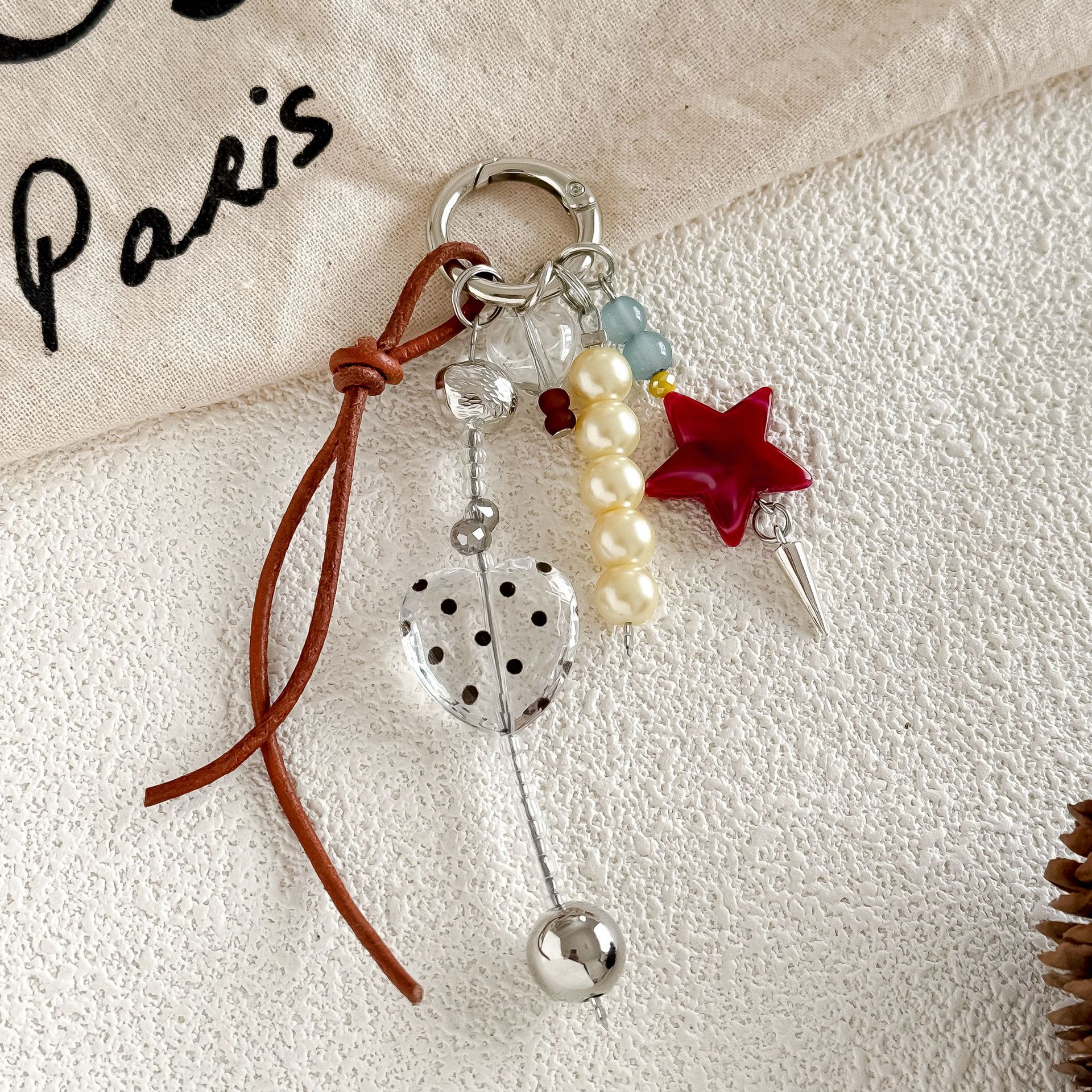Figurine 3D Personnalisée à Partir D'une Photo Avec Pendentif étoile Vintage Perlé, Mini Figurine Personnalisée, Porte-clés, Cadeau Souvenir Unique