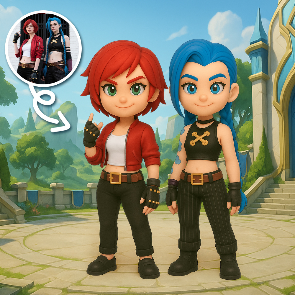 Custom 3D Cartoon Figure from Your Cosplay Photo Chibi Style Character Replica Figurine