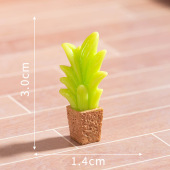 Figurine Minimaliste En Résine Représentant Une Plante En Pot Artificielle, Une Touche De Vert