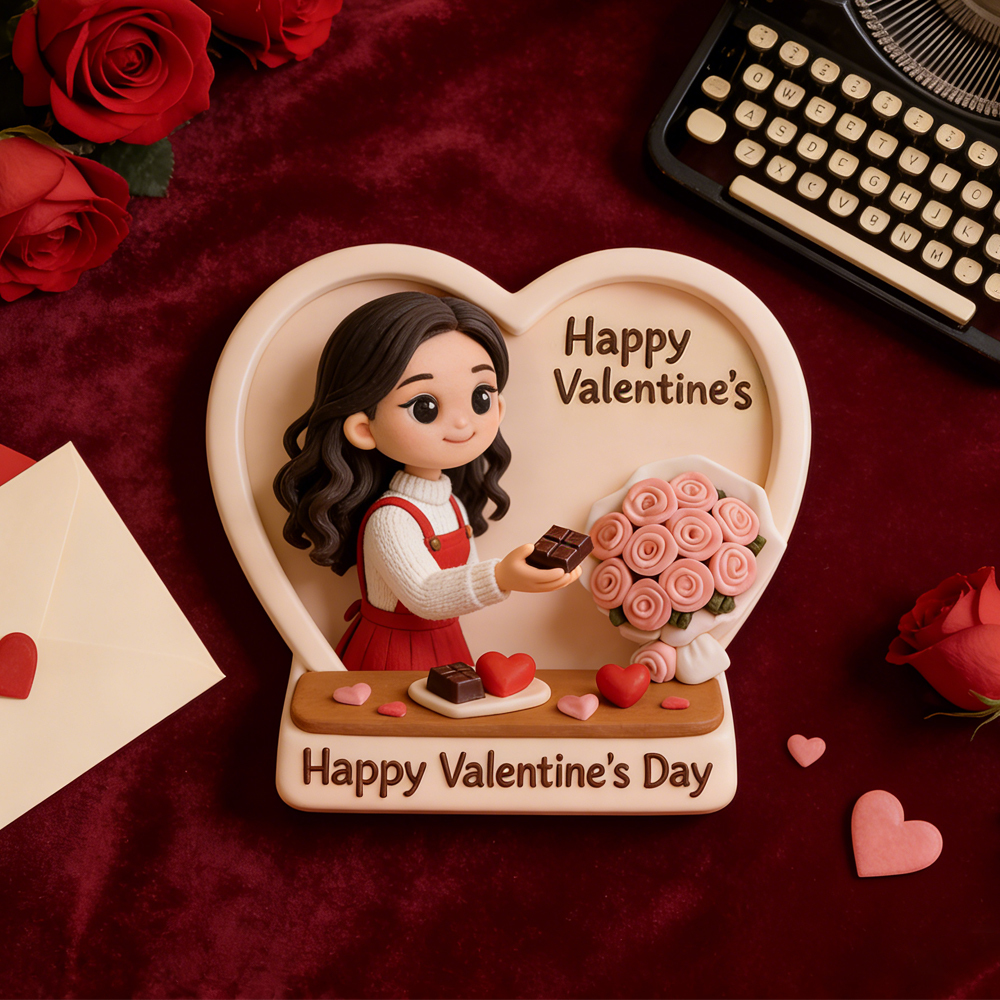 Custom Figurine 3D Printed Couple Gift Custom Photo Decoration Romantic Personalized Valentine’s Day Anniversary Decor