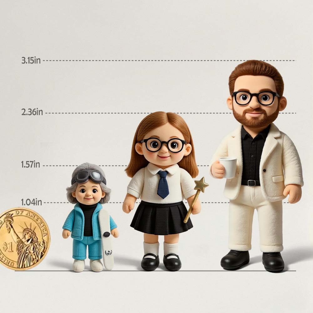 Custom Plush Style 3D Figurine Personalized Gift for Birthday Kids and Family