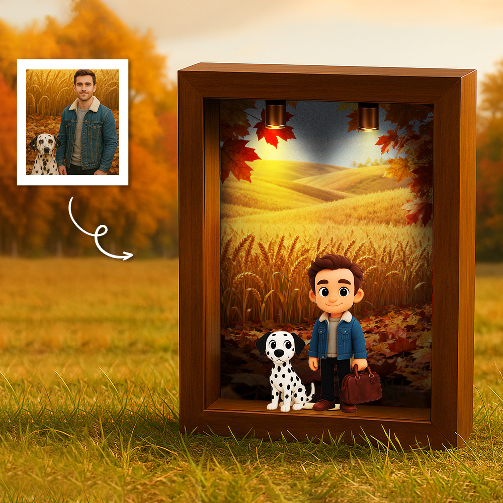 Cadre/diorama 3d Personnalisé Avec Éclairage Intégré Et Protection Anti-poussière - Idée Cadeau À Faire Soi-même - 