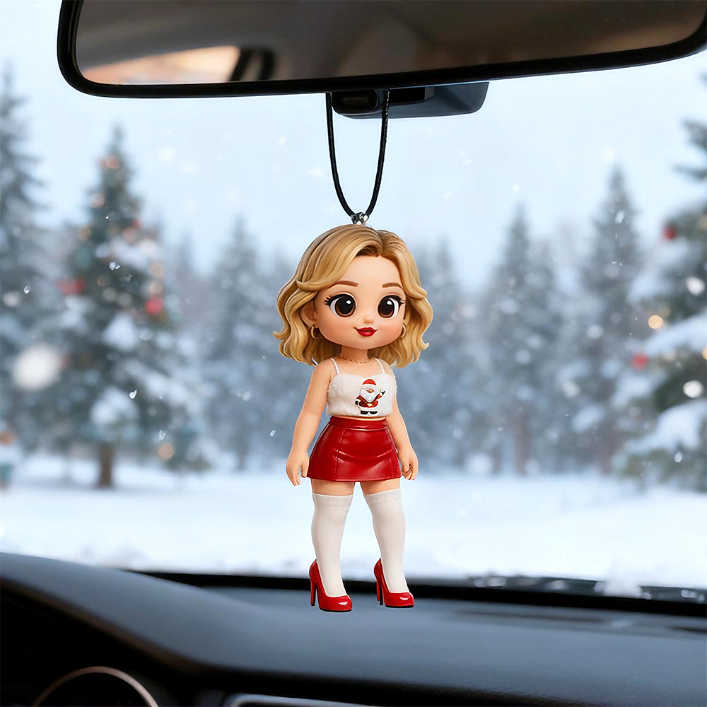 Pendentif Photo 3d Personnalisé Pour Voiture - Décoration Suspendue Avec Mini-personnage - Accessoire De Voiture Artisanal - Idée Cadeau Originale Et Personnalisée