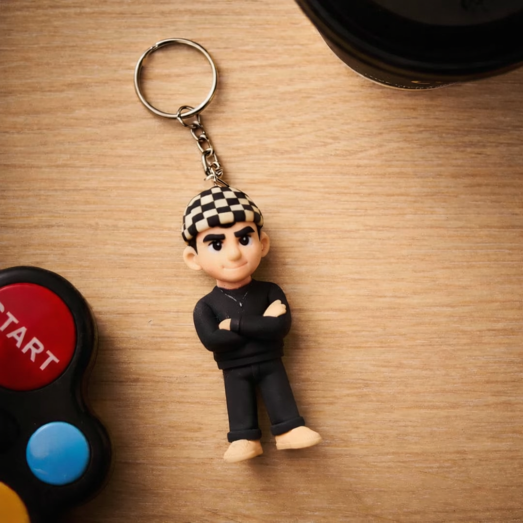 Figurine porte-clés 3D personnalisée à partir d’une photo Cadeau Fête des Pères pour Papa