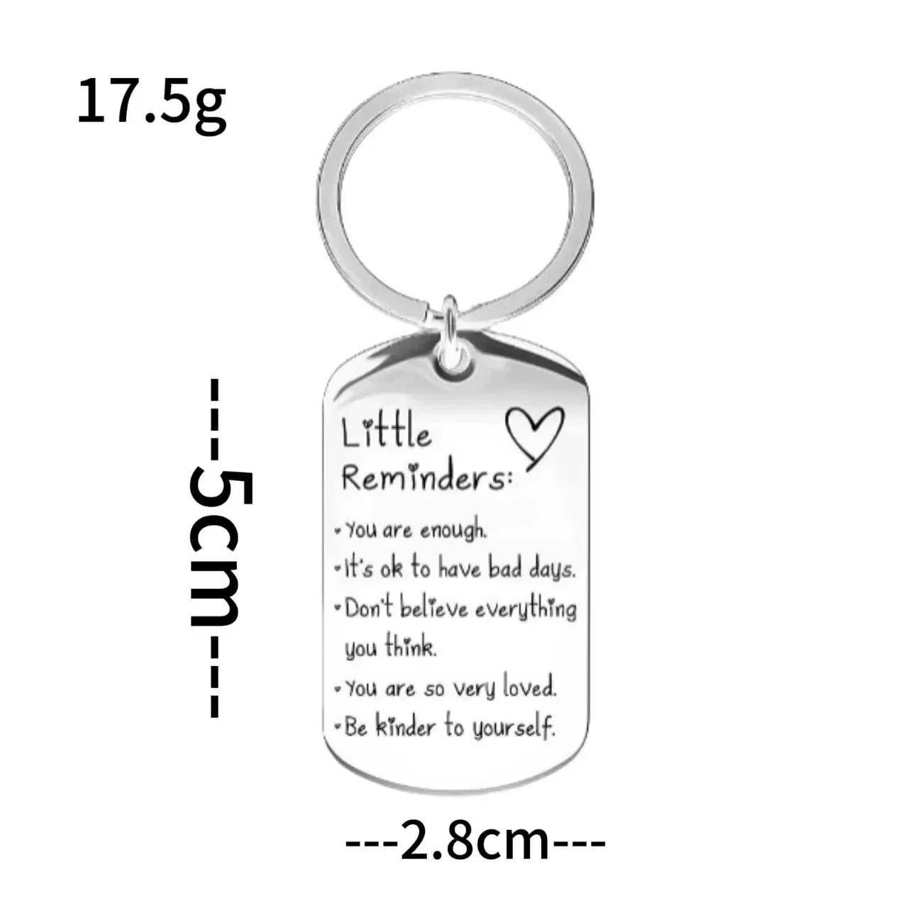 Porte-clés Petits Rappels Inspirants Standard Petits Rappels Inspirants Porte-clés étiquette De Chien En Acier Inoxydable Cadeaux Pour Amis - 