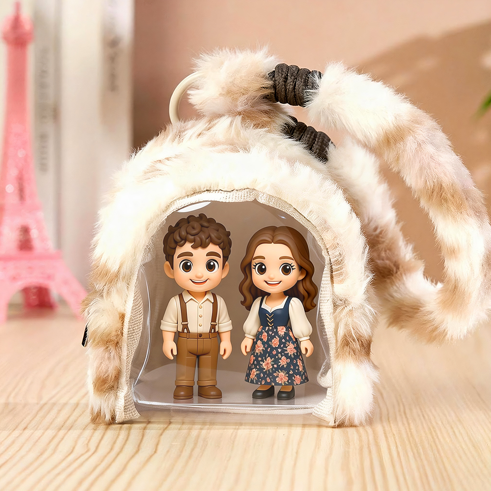 Custom 3D Action Figure From Your Photo Bag Charm Plush Leopard Personalized Toy Figure Custom Action Figure Gifts For Kids