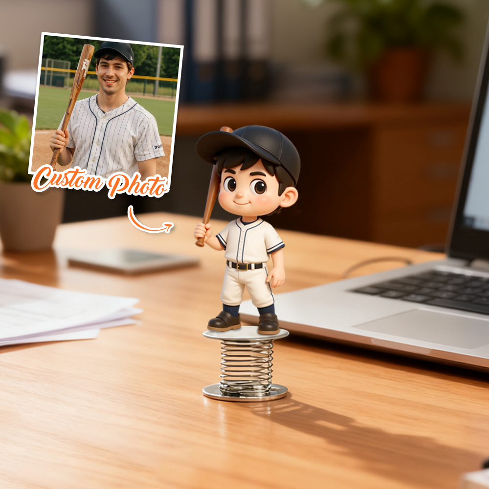 Figurine De Tableau De Bord À Tête Branlante 3d Personnalisée, Décoration De Voiture À Faire Soi-même, Cadeau D'anniversaire Ou De Fête