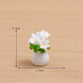 Fausses Plantes De Jasmin Pour Maison De Poupée, Mini Fleurs Artificielles En Pot