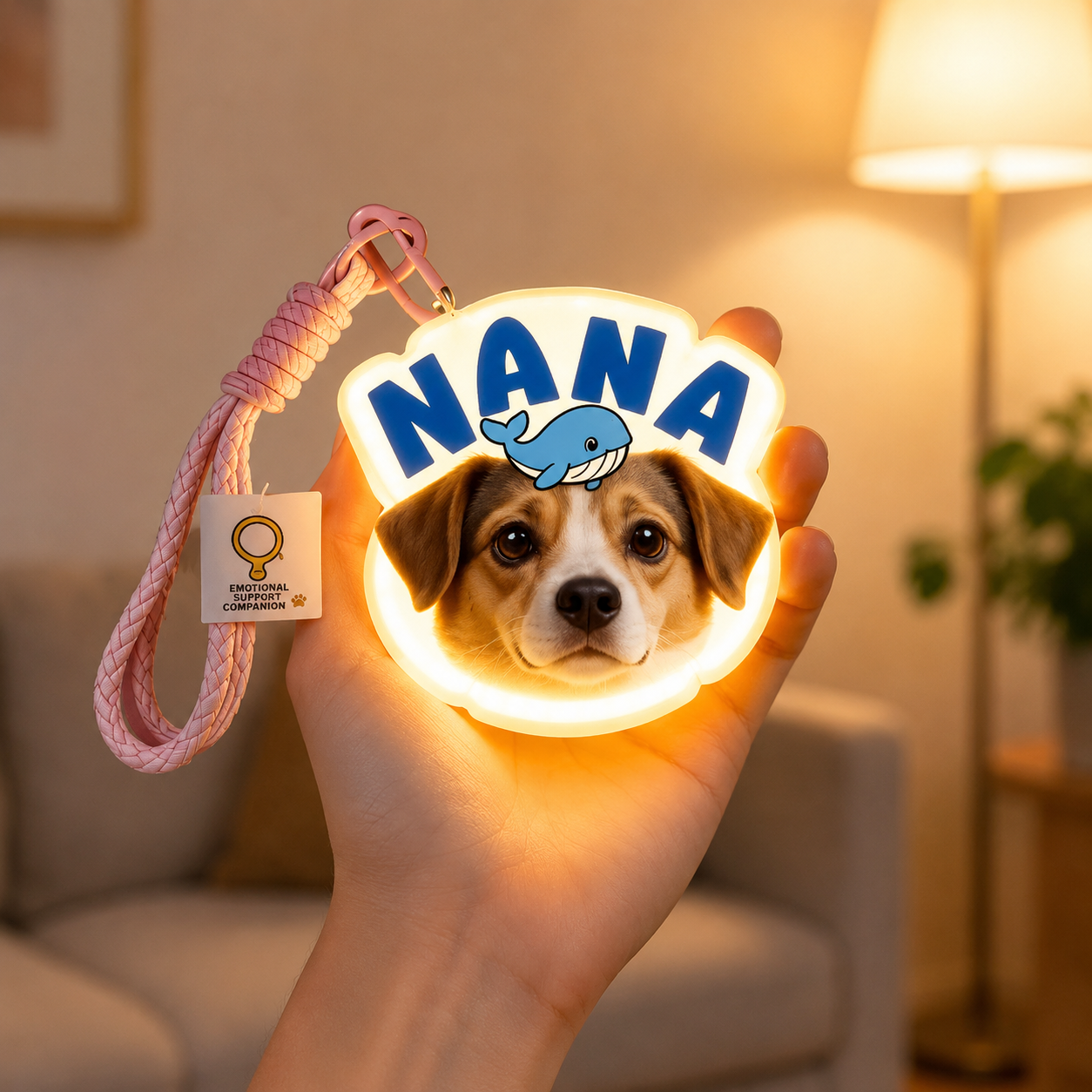Porte-clés LED Personnalisé Pour Portrait D'animal De Compagnie, Photo Lumineuse Pour Chien Ou Chat, Porte-clés Lumineux En Acrylique, Breloque De Sac, Cadeau Commémoratif Personnalisé Pour Animaux De Compagnie - 