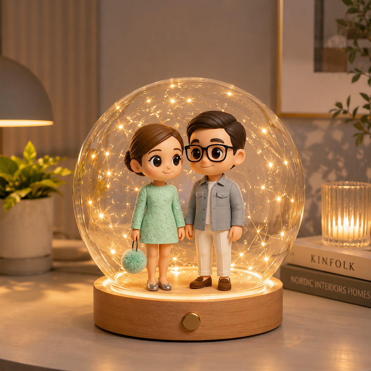 Veilleuse Figurine 3D Personnalisée à Partir D'une Photo Lampe Figurine 3D Personnalisée Cadeau Unique Pour Amoureux - 