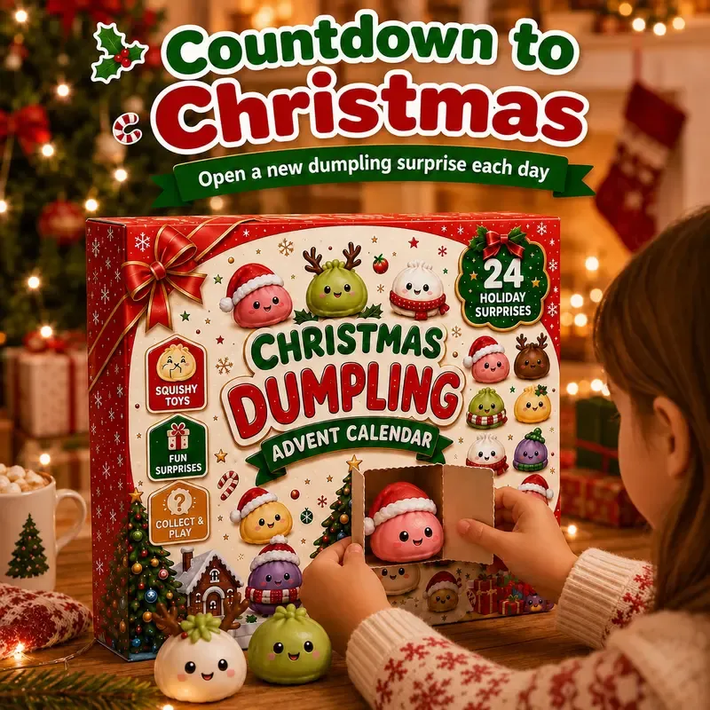Calendrier De L'Avent 2026 En Forme De Raviolis : Des Cadeaux Surprises Tout Doux Pour Les Enfants Et La Famille ! - 