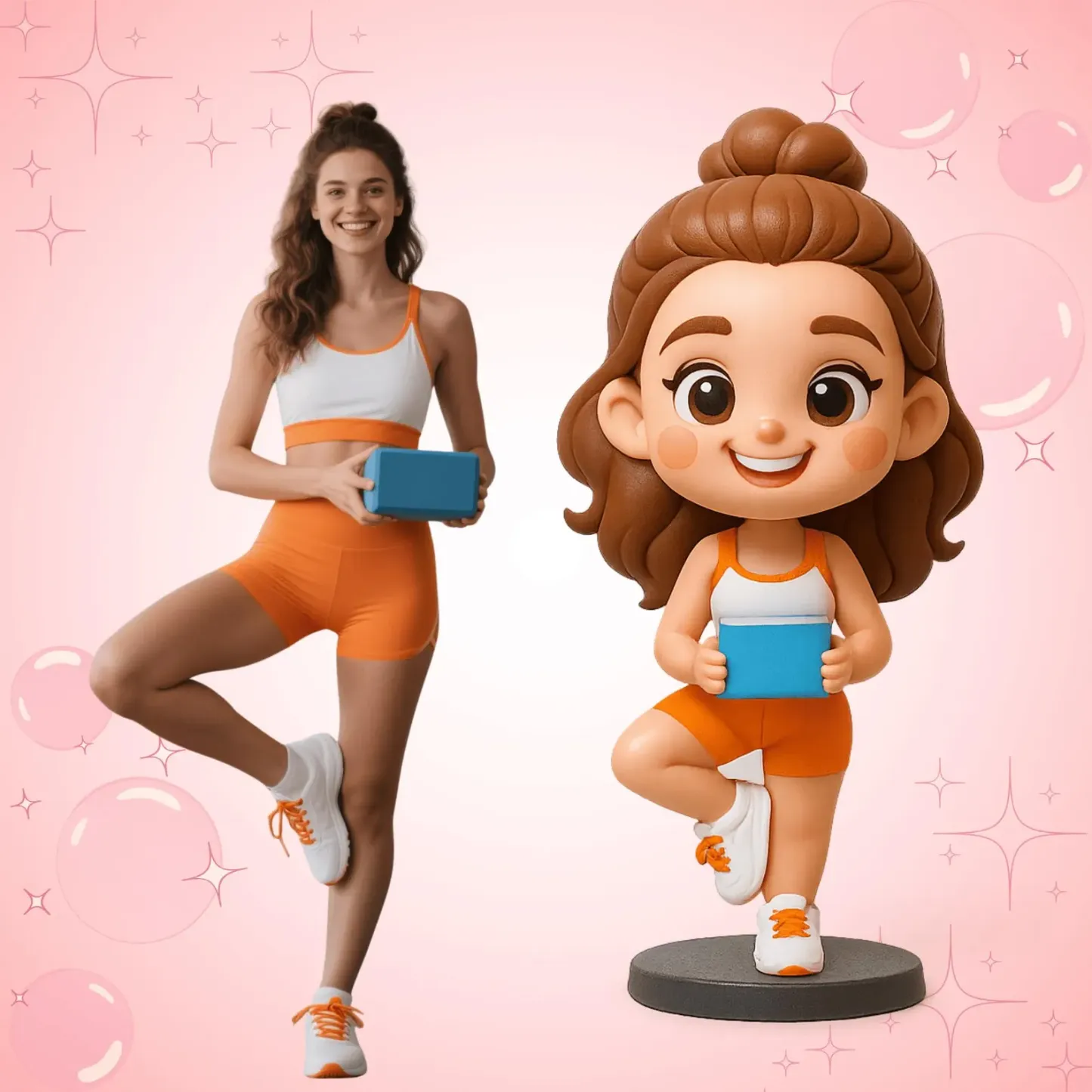 Custom 3D Sports Action Figure Made from Your Photo Perfect Gift for Sport Lovers