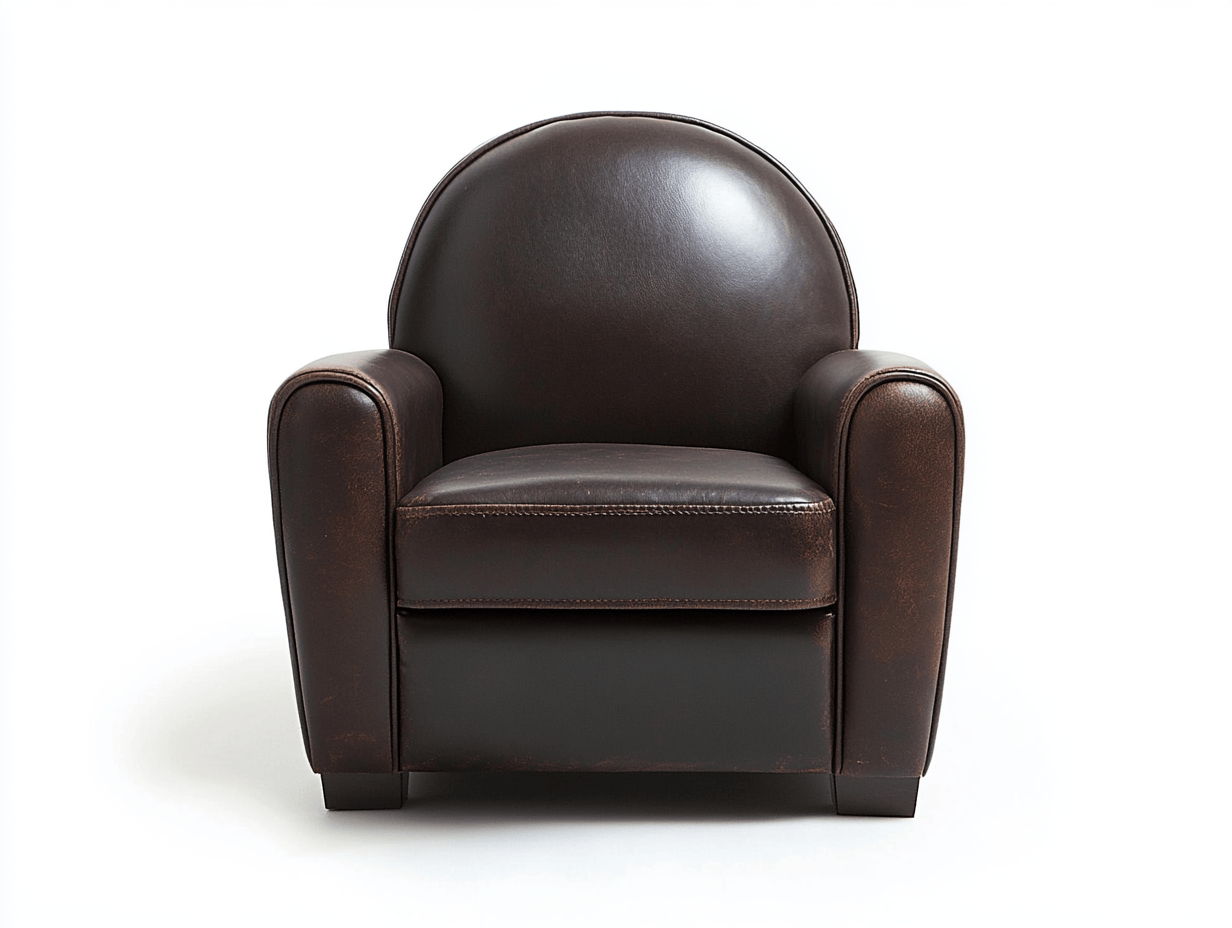 Fotel dziecięcy – ekoskóra – 56×48×54 cm – ciemnobrązowy – klasyczny styl-Habitatvo