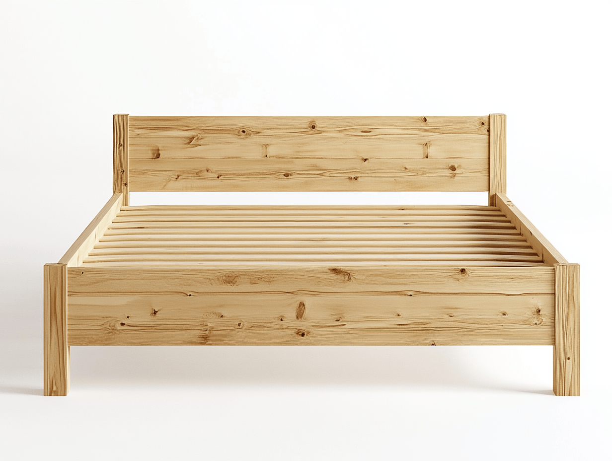 Łóżko drewniane – sosna lita – 160×200 cm – naturalny odcień – styl klasyczny-Habitatvo