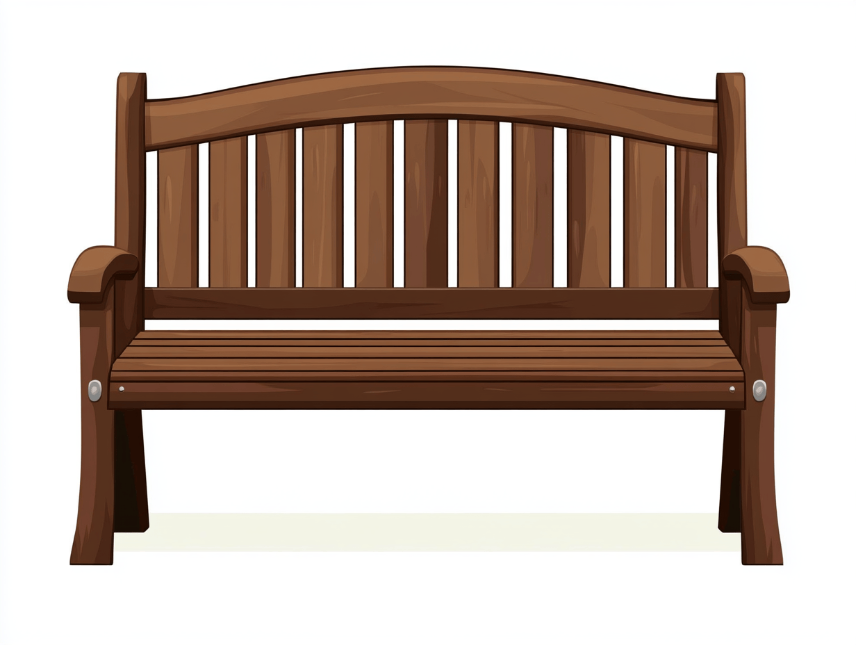 Ławka ogrodowa drewniana – 125×58×85 cm – ciemnobrązowa – z podłokietnikami i wygiętym oparciem