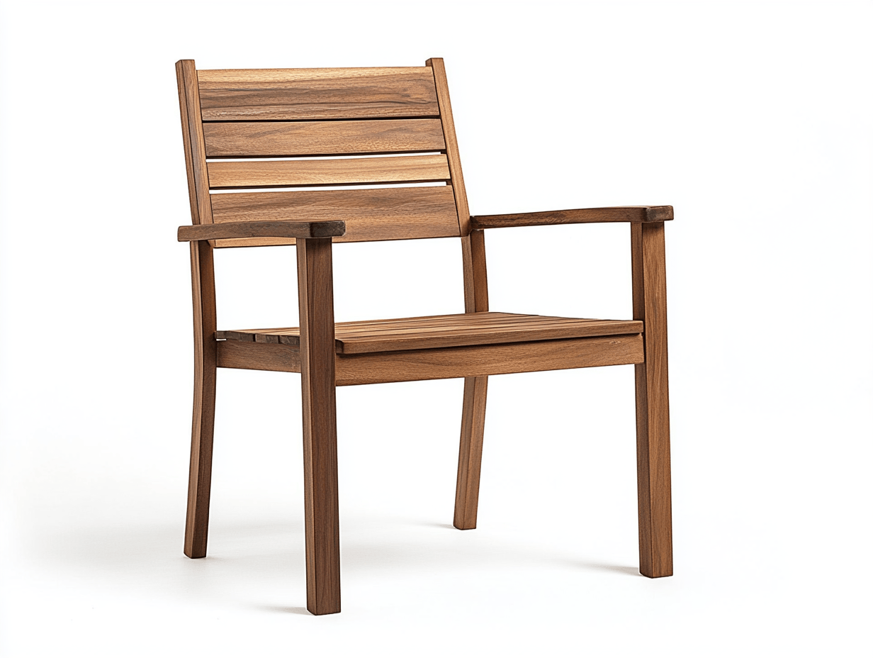 Krzesło ogrodowe z drewna eukaliptusowego – 54×57×87 cm – naturalny – z podłokietnikami