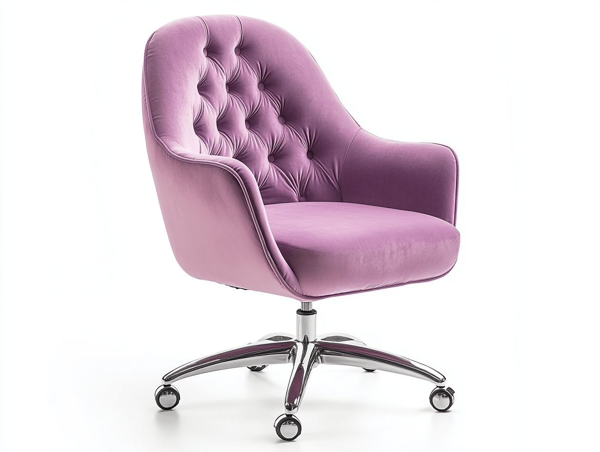 Fotel biurowy – welur – 65×70×95 cm – fioletowy – nowoczesny