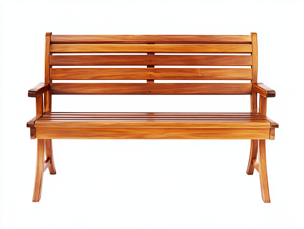 Ławka ogrodowa drewniana – 120×58×87 cm – jasny brąz – klasyczna