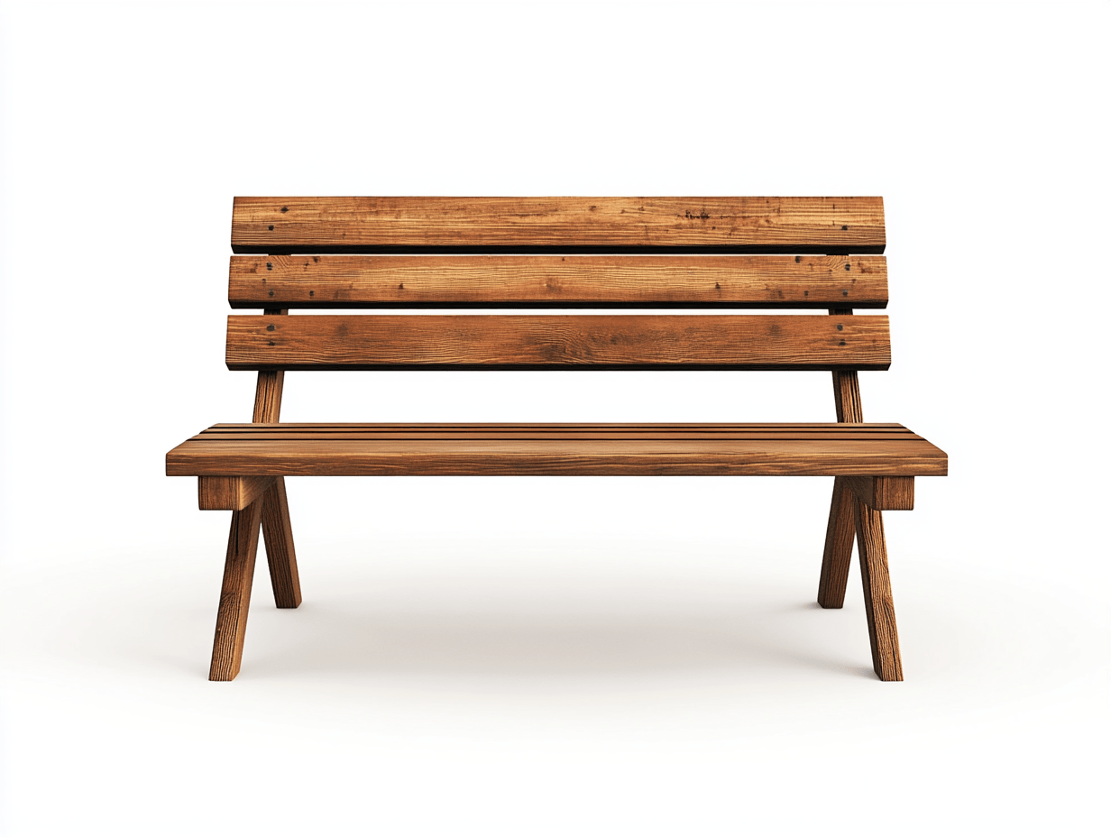 Ławka ogrodowa drewniana – 120×60×80 cm – brązowa – rustykalna