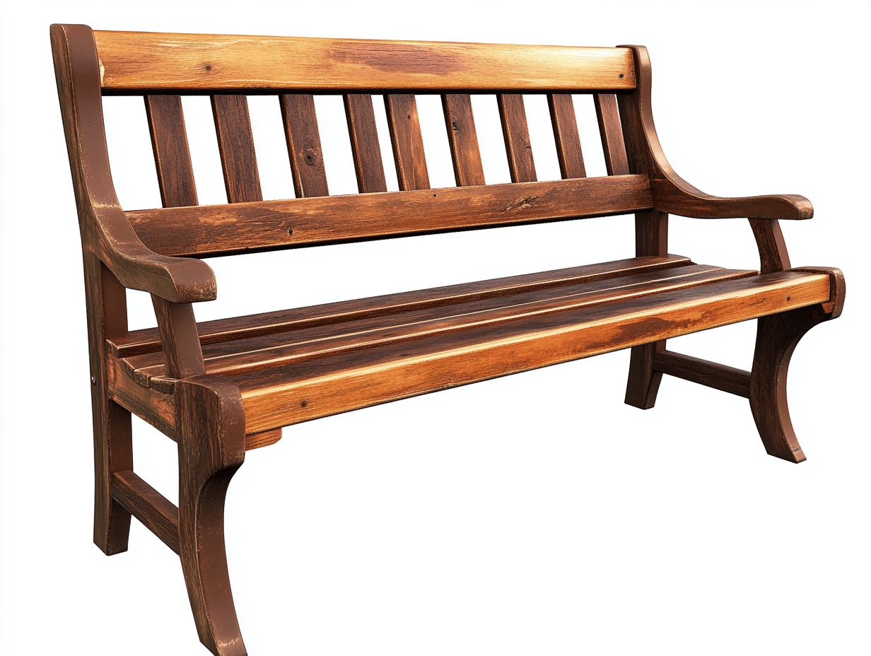 Ławka ogrodowa drewniana – 120×60×85 cm – ciemnobrązowa – rustykalna