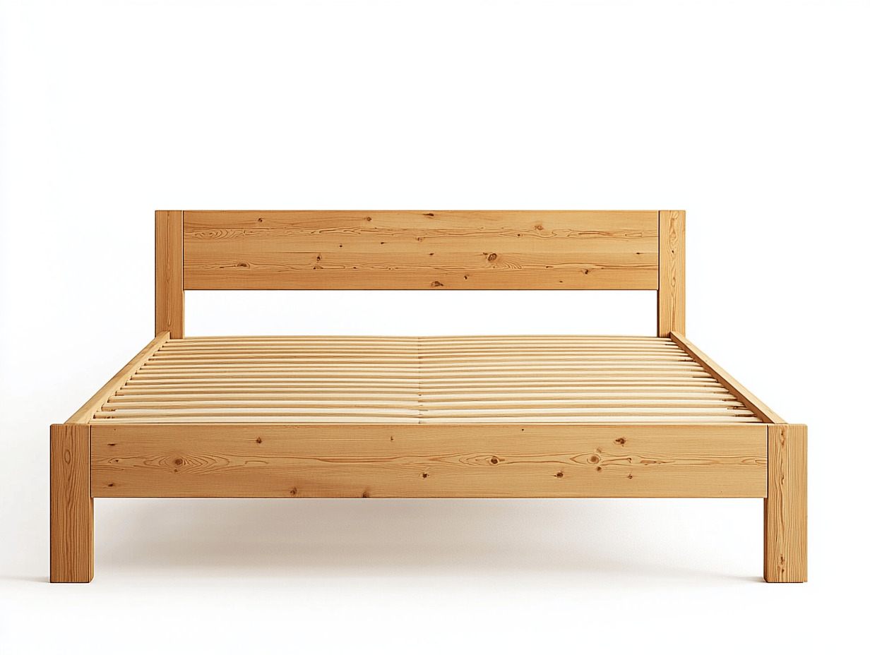 Łóżko drewniane – sosna lita – 140×200 cm – miodowy kolor – klasyczny styl-Habitatvo