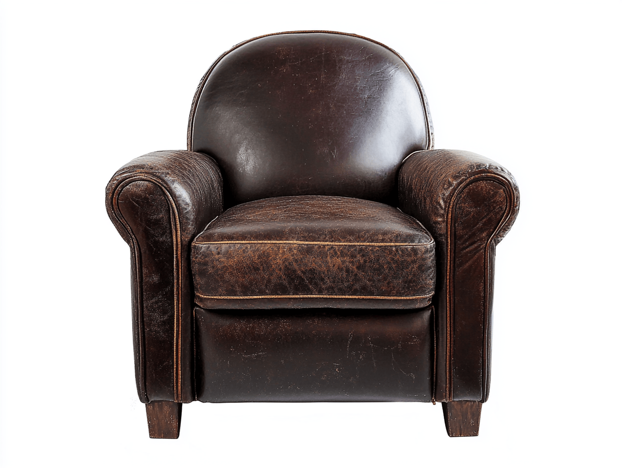 Fotel dziecięcy – ekoskóra vintage – 56×48×54 cm – ciemnobrązowy – styl retro-Habitatvo