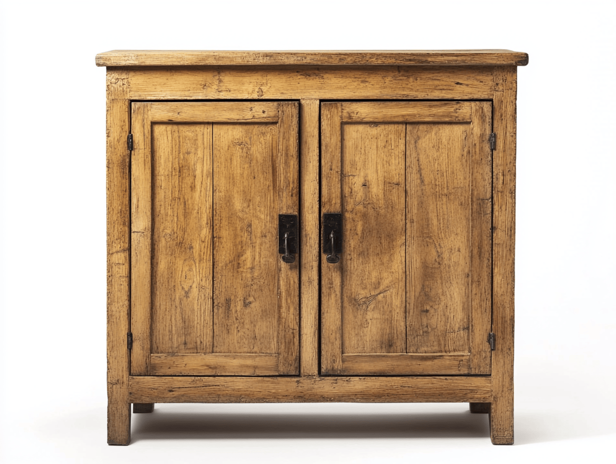 Szafka z litego drewna – 2 drzwi – 75×40×95 cm – dąb rustykalny – styl wiejski