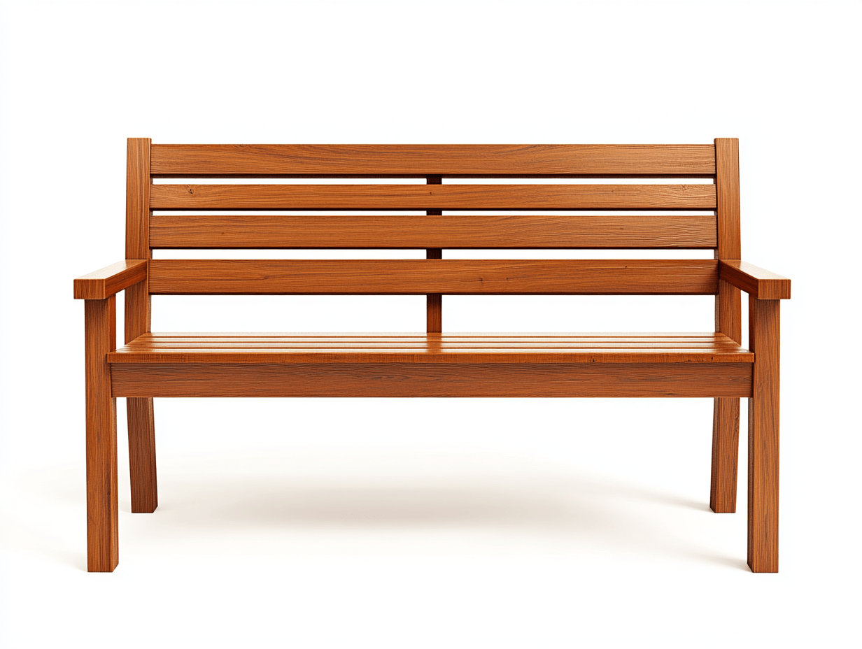 Ławka ogrodowa drewniana – 130×65×85 cm – jasnobrązowa – klasyczna