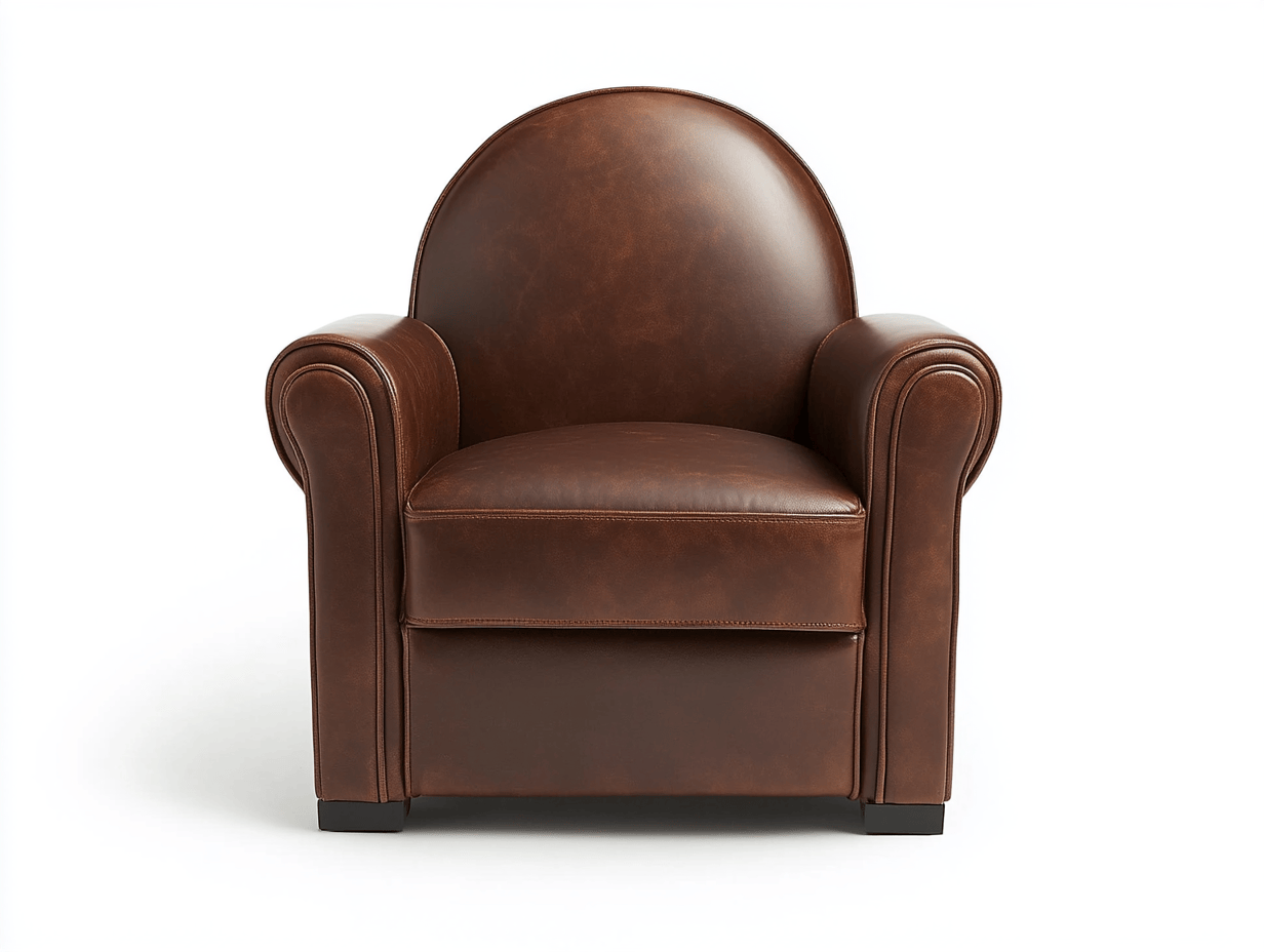 Fotel dziecięcy – skóra ekologiczna – 58×50×55 cm – ciemnobrązowy – klasyczny styl klubowy-Habitatvo