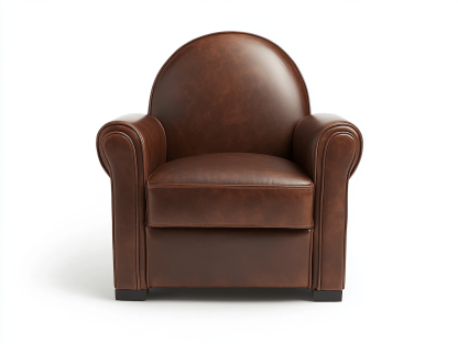 Fotel dziecięcy – skóra ekologiczna – 58×50×55 cm – ciemnobrązowy – klasyczny styl klubowy-Habitatvo