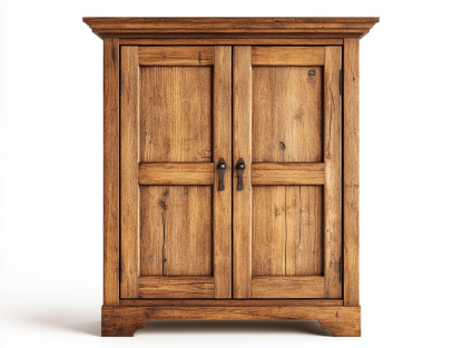 Szafa dwudrzwiowa – drewno sosnowe – 90×50×180 cm – wykończenie rustykalne – styl klasyczny-Habitatvo