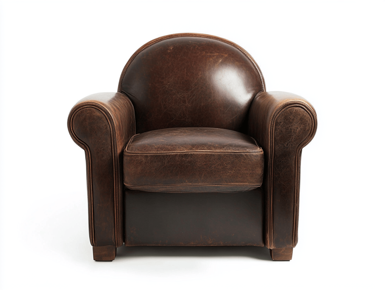 Fotel dziecięcy – skóra ekologiczna vintage – 58×50×55 cm – ciemnobrązowy – styl retro z efektem postarzenia-Habitatvo