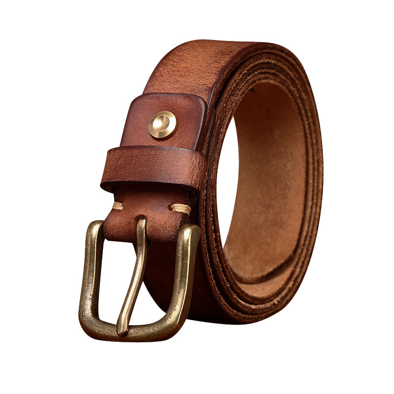 Vintage Genuine Leather Belt Wide 3.3CM B78-KKICO