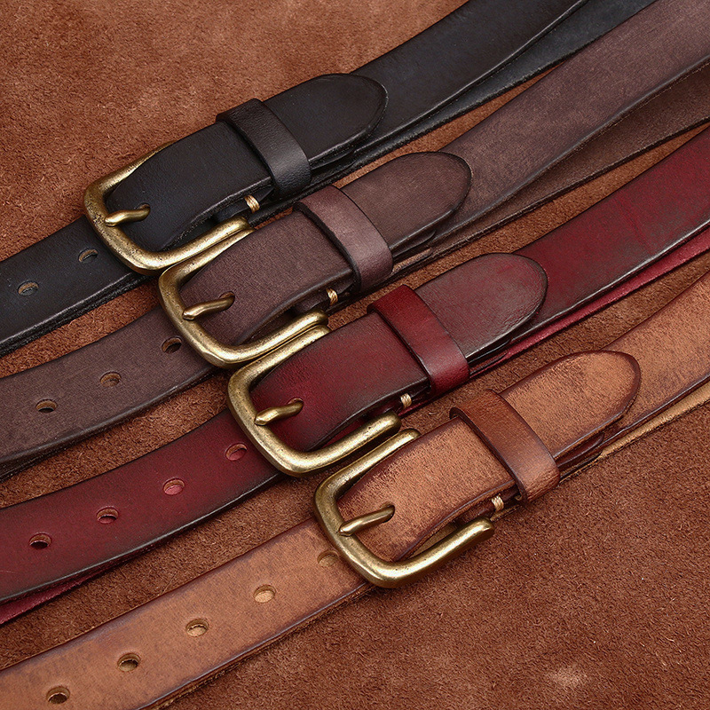Vintage Genuine Leather Belt Wide 3.3CM B78-KKICO