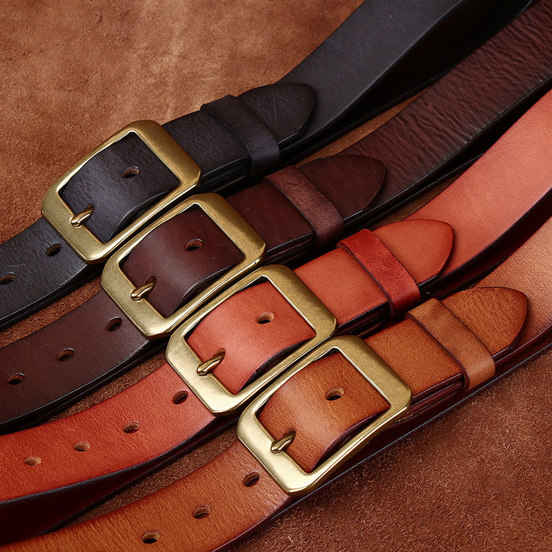 Vintage Genuine Leather Belt Wide 3.8CM B79-KKICO