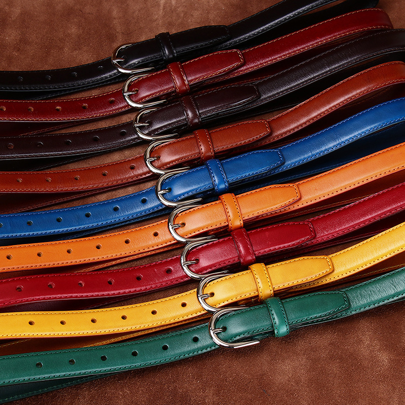 Minimalist Genuine Leather Belt for Women Wide 2.4CM B81-KKICO