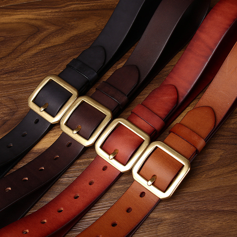Vintage Genuine Leather Belt Wide 3.8CM B84-KKICO