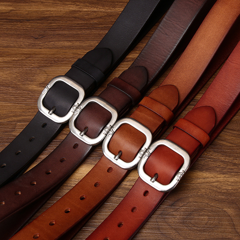 Vintage Genuine Leather Belt Wide 3.8CM B85-KKICO