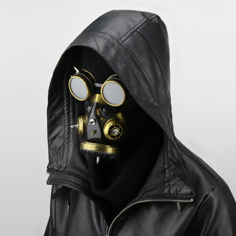 Steampunk Goggles and Gas Mask Costume Set for Halloween Cosplay